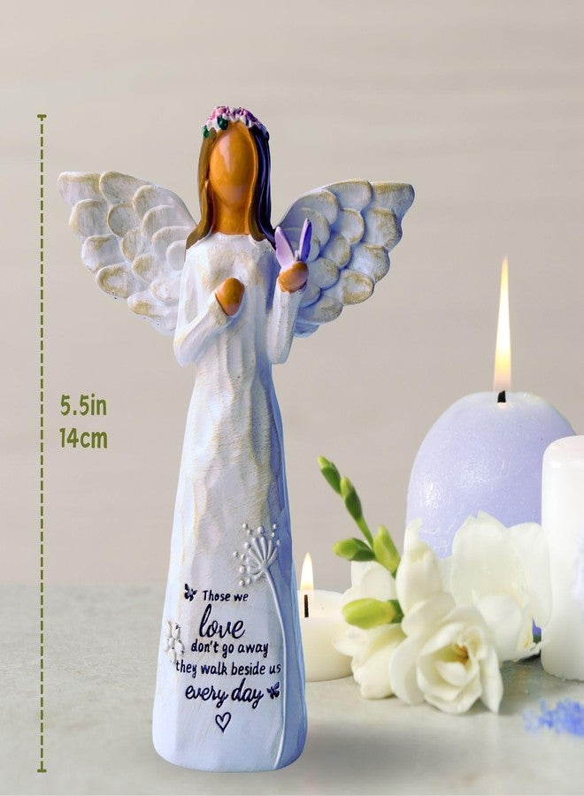 DUDULOVY Sympathy Gifts for Loss of Loved One, 5.5" Angel Memorial Gift for Loss of Dad Mom Grandmother, Angel Figurine for Bereavement Remembrance Grief - Image 5